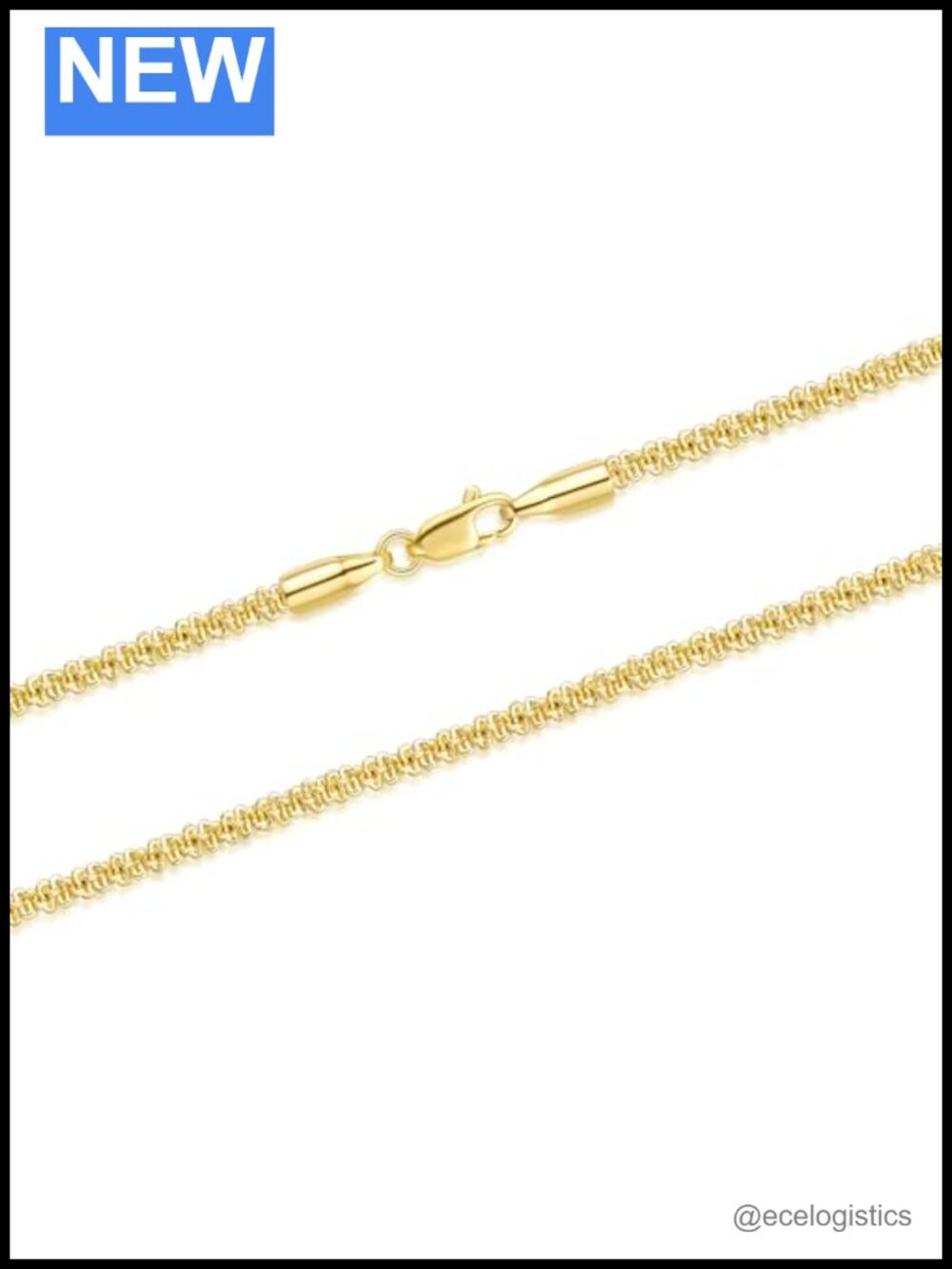 14K Gold Plated Chain Necklace Non Tarnish